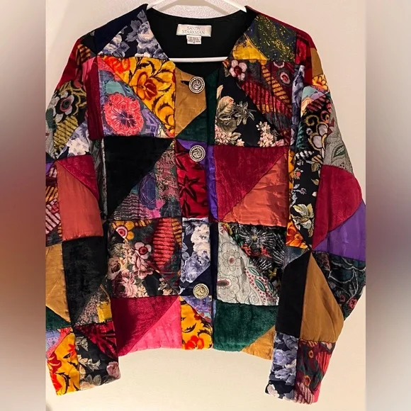 Sandy Starkman • Vintage Velvet patch bomber - Picture 11 of 13